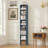 Gracyn 8-Tier Narrow Bookshelf With Adjustable Shelves-2146561558-2116139486