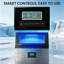 Machine à glaçons commerciale autoportante 24,4 po en acier inoxydable avec glaçons cubes, production de glaçons de 350 lb / 24 h et 150 lb Rangement de glace
