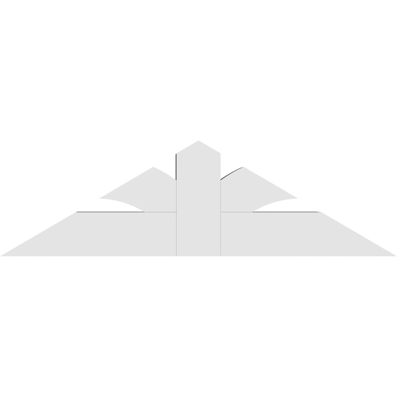 Support pour pignon en PVC de qualité architecturale Richland, H 10,5 po x l 36 po (pas: 7/12), P 4 po x F 4 po