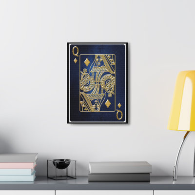 «Queen of Diamonds Space», carte de jeu sur toile, art mural