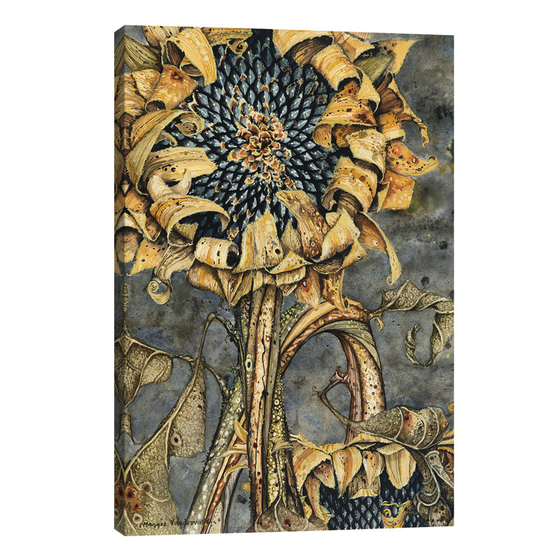 Duskflower by Maggie Vandewalle - Wrapped Canvas Painting, 20.32 cm H x 30.48 cm W