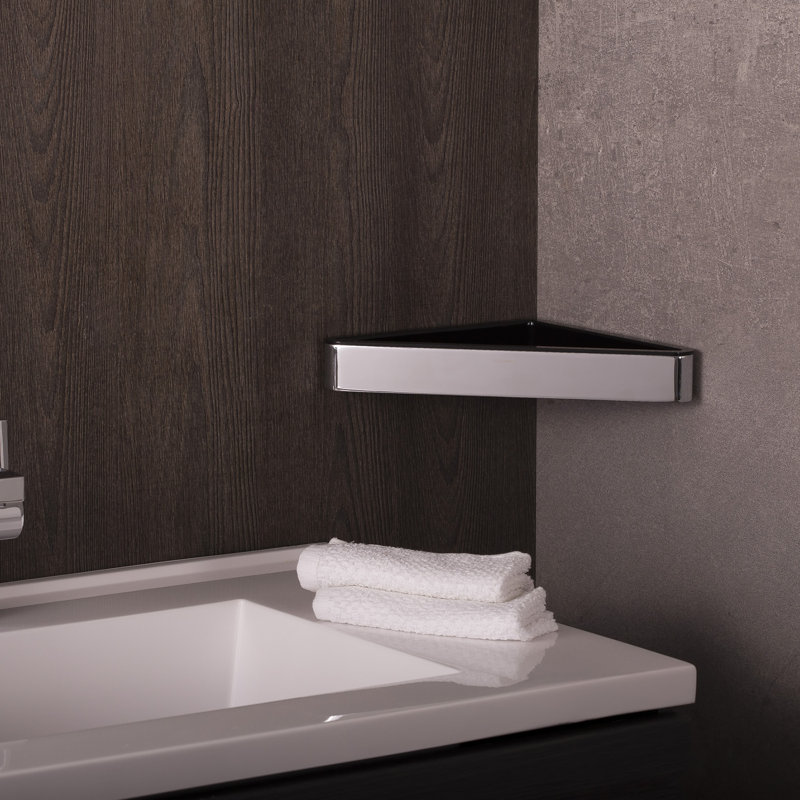 Karn Metal Floating Shelf, Chrome