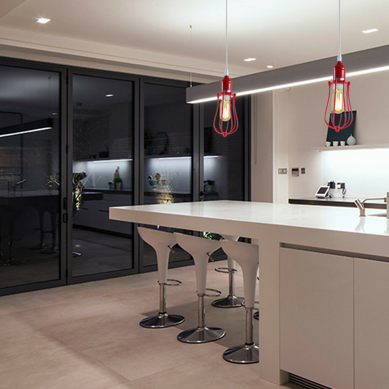 Billiot 1 - Light Red Geometric Pendant