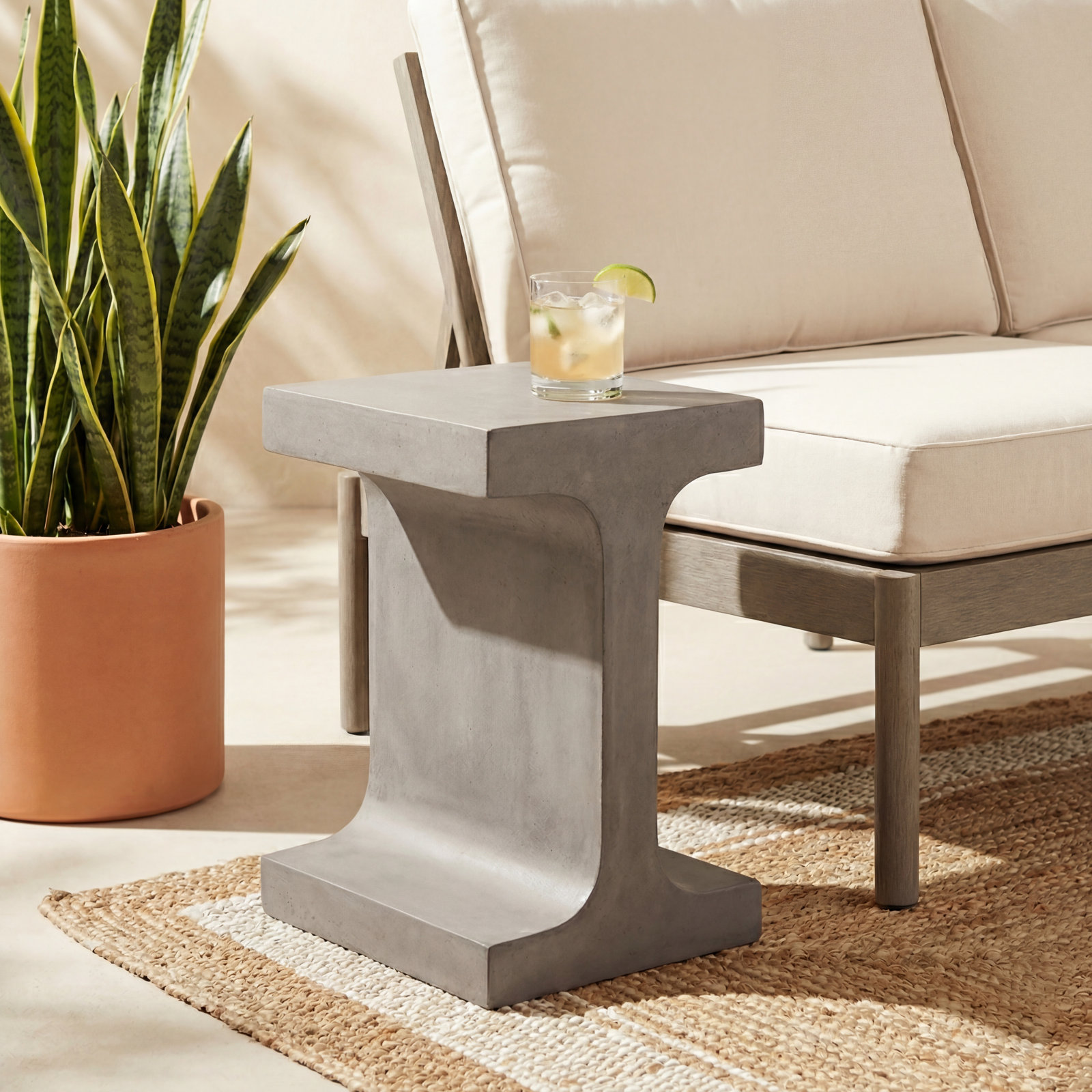 Justin End Table, Dark Grey