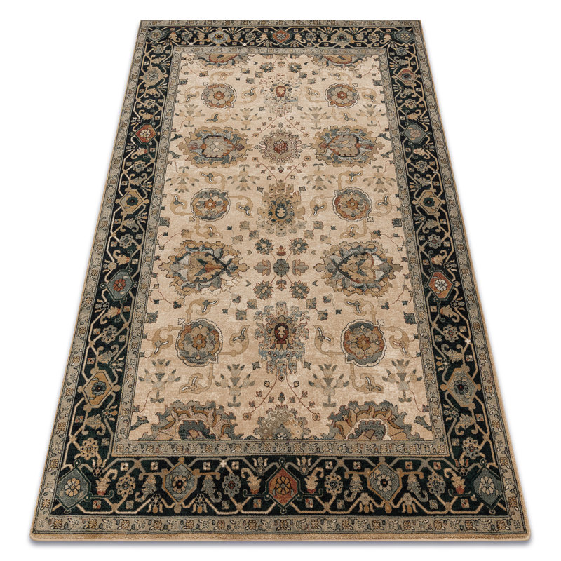 Despena Oriental Wool Area Rug, Beige, Rectangular 235 x 350cm