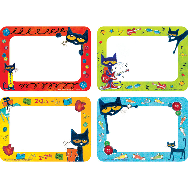 Étiquette et étiquette Edupress Pete the Cat