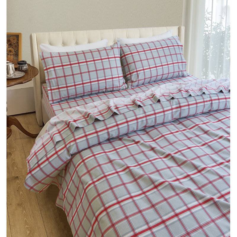 Elegant Comfort Luxuriously Soft 4-Piece Velvet Plush Flannel Sheet Set - Premium Quality -Cozy Warm, Anti-Static, Non Pilling Fuzzy Velvet Flannel Fleece Deep Pocket Sheet Set