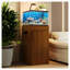 Support d'aquarium pour aquariums de 10 à 15 gallons avec armoire de rangement, console de réservoir en bois aggloméré brun