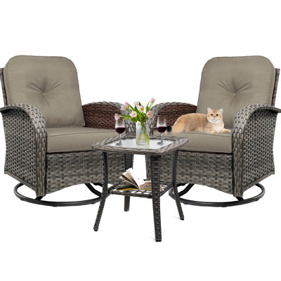 Anup Wicker Outdoor Rocker Chair by Red Barrel Studio