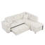 Canapé-lit modulaire en L de 86,6 po avec canapé-lit coulissant, deux ports USB et deux porte-gobelets pour le salon, beige
