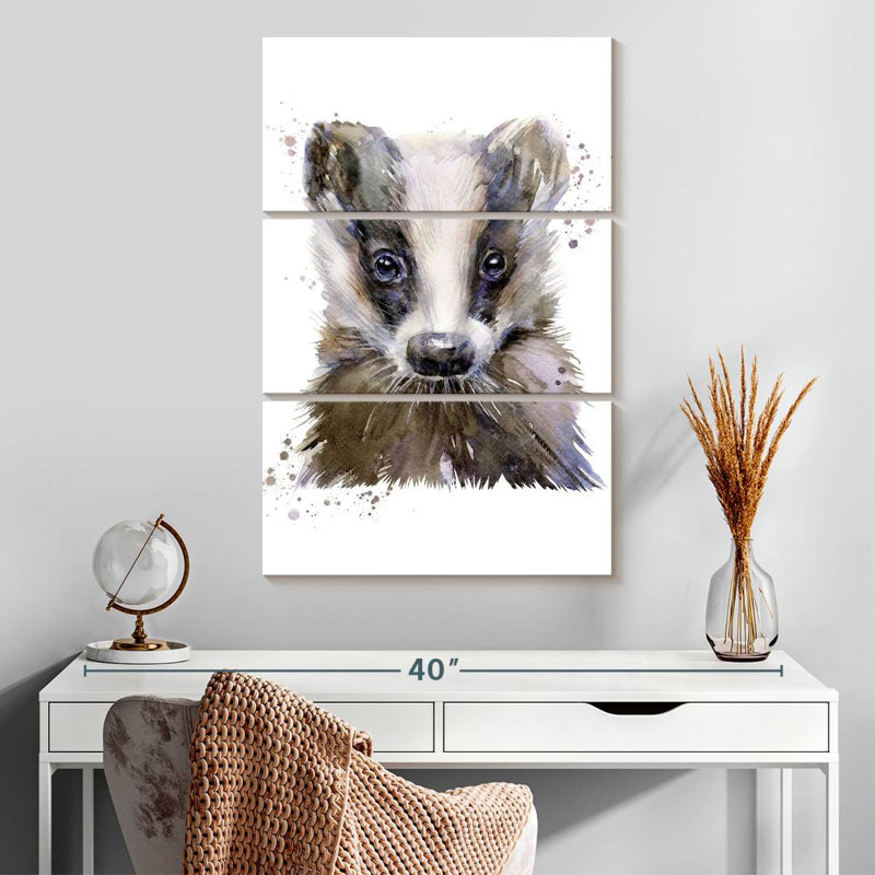 Brampt Badger Portrait, 32" H x 20" W