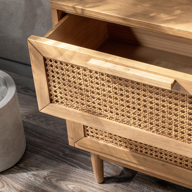 Genie 2-Drawer Solid Wood Nightstand