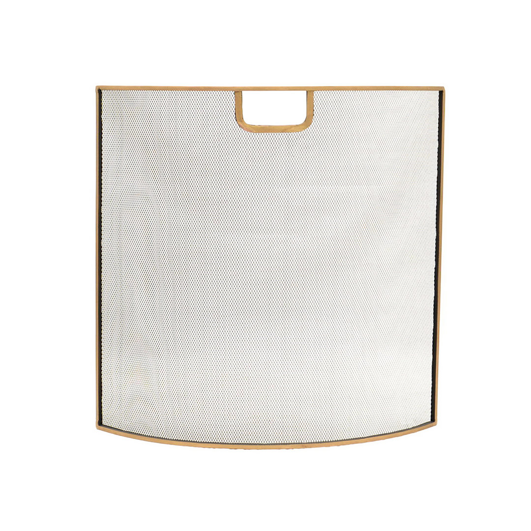 Iron Fire Screen In Copper Finish H61cm W61cm