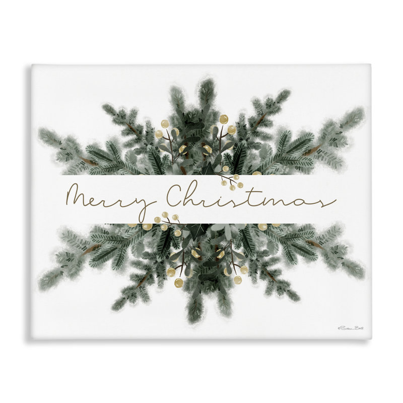 "Festive Fir", art mural sur toile par Susan Ball, H 16 po x l 20 po