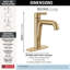Nicoli Single Hole Bathroom Faucet with Drain Assembly, Single Handle Bathroom Sink Faucet-83640492