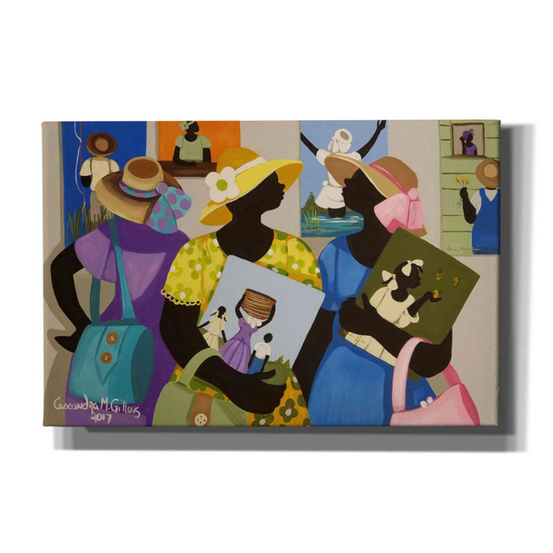«Buy Art» par Cassandra Gillens, peinture sur toile tendue, H 12 po x l 18 po x P 0,75 po