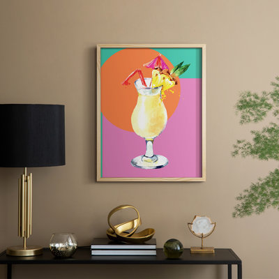 Reproduction encadrée Pina Colada - bois massif