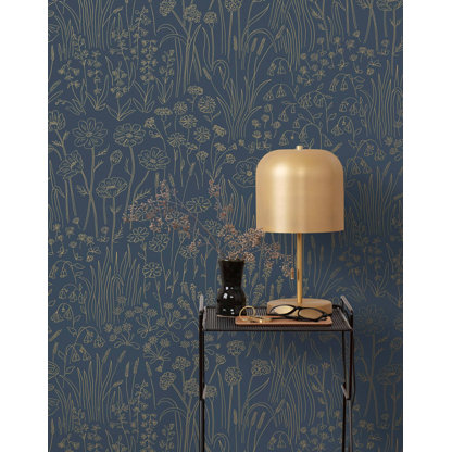 Alpine Garden Tonal Wallpaper | Traditional / Roll - 27" x 30'