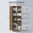 71” Tall Storage Cabinet - Elegant Slim Design with Two Doors & Adjustable Shelves for Bathroom, Office & All Rooms-222861654