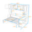 Lit escamotable double en bois avec bureau intégré et tablettes-1570380246