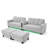 Smart U-Shaped Modular Sofa, Bluetooth Speakers & RGB Lights-183368748
