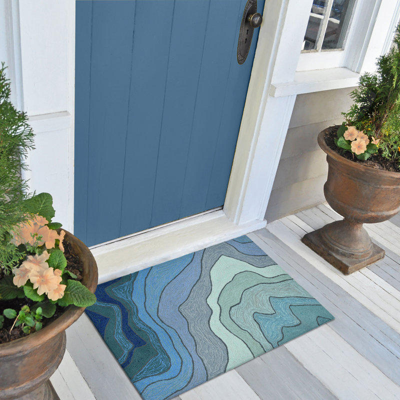 Vandenbosch Hand Tufted Abstract Indoor / Outdoor Rug, Rectangle 2' x 3'