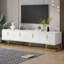Meuble télé moderne avec pieds en métal pour téléviseur de 80 po ou moins-1818513320