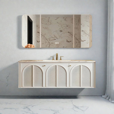 French retro style rest room bathroom cabinet