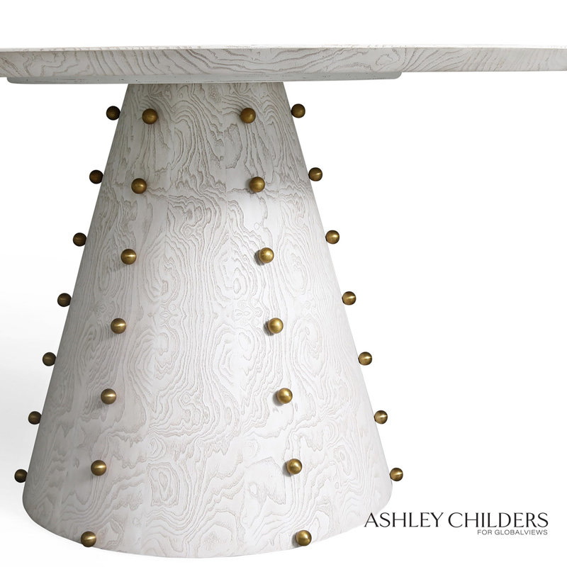 Spheres Center Table, White, 30"H x 60"L x 60"W