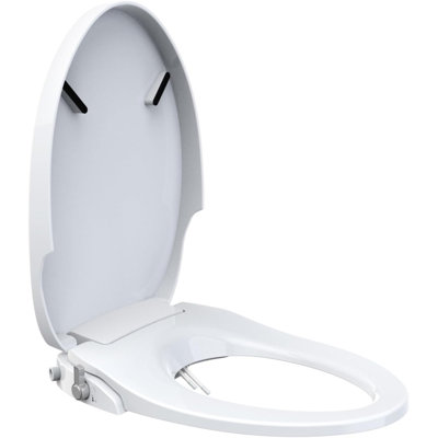 iliD Bidet Seats Bidet Toilet Seat, Elongated Toilet Seat, Non-Electric Self Cleaning Dual Nozzles, Quiet-Close, Easy Installation, Equipped With Water Filter, 1 Year Warranty