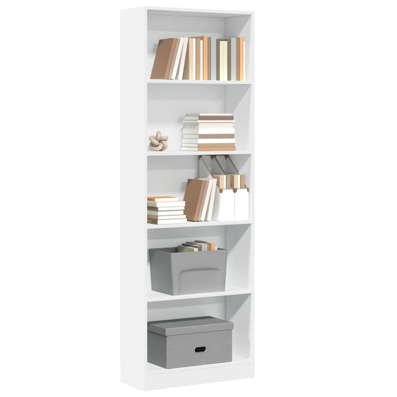 athema Standard Bookcase, (4 Shelves) 143cmH x 36cmW x 30cmD, White