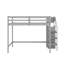 Lit mezzanine double avec garde-robe et escalier-987681279