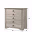 Commode 5 tiroirs (commode), 1Pc Finition en bois flotté vieilli style rustique contrastant