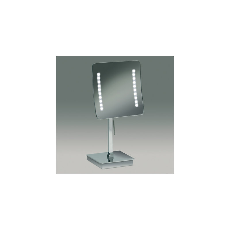 Miroir grossissant et contemporain, Chrome