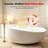 71"×43" Luxury Resin Stone Soaking Bathtub Freestanding Tub