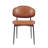 Mid-Century Modern Dining Chairs Set Of 2 – Italian-Inspired Bentwood Design With Matte Metal Legs & Luxe PU Leather Seating-717535842