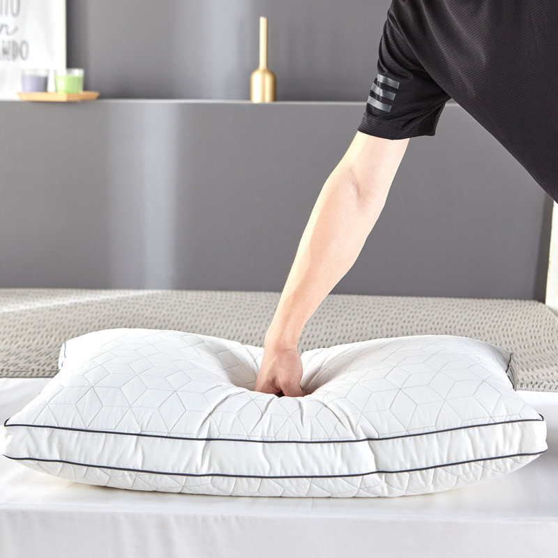 Oreiller hypoallergénique en duvet synthétique avec rembourrage antimicrobien Qbedding PiloMio®, housse 100% coton