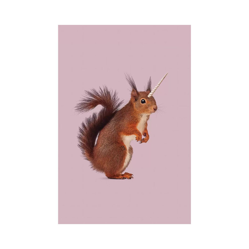 Einhoernchen by Jonas Loose - Wrapped Canvas Print, 30.48 cm H x 45.72 cm W