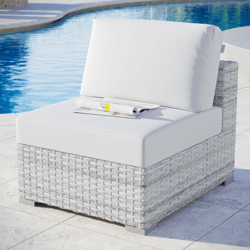 Fauteuil d'extérieur sans accoudoirs Convene, Sunbrella® blanc