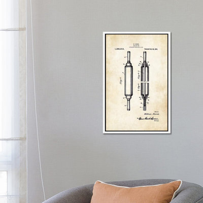 Bakery Rolling Pin by Patent77 - Gallery-Wrapped Canvas Giclée on Canvas