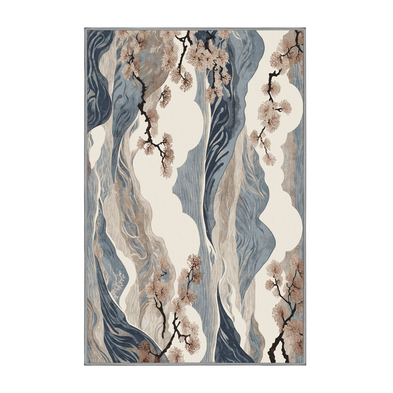 Soft Blossom Rug, Rectangle 5' x 8'