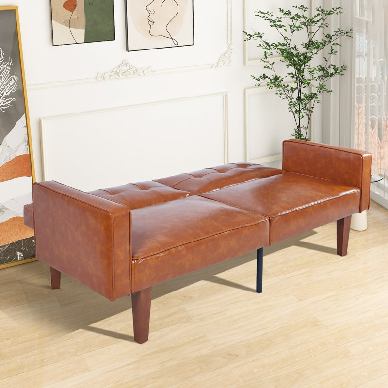Futon rembourré Taeler, Brun