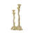 9.8x6.7x14.2" 5-Light Cast Aluminum Taper Candle Holder With Gold Botanical Design