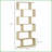 Bookshelf, 75.5"H 6-Shelf S-Shaped Modern Oak Storage Shelf | Engineered Wood | Natural