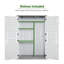4.3 x 2.5 ft Resin Vertical Tool Shed, Waterproof Outdoor Storage Cabinet with Metal Shelf and Floor