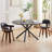 53.14'' Round MDF Coffee Table End Table Short Leisure Tea Table Cross Legs Metal Base, Easy To Assemble-1980149255