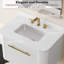 Meuble-lavabo mural simple flottant 30 po avec plateau en pierre reconstituée, 30 po, blanc