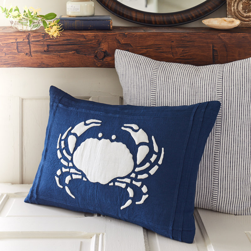 Crab Coastal Lumbar Pillow