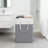 Two-Piece Set, Large Capacity 75L Foldable Laundry Hamper With Handles, Modern Grey Lantern Design Fabric Clothes Storage Bin, Breathable And Moisture-Resistant