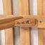 Canapé d'extérieur en bois d'acacia 3 places Terassi, finition teck clair avec coussin beige